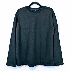 NWOT Black Long Sleeve Pullover Sweatshirt Top Size M
